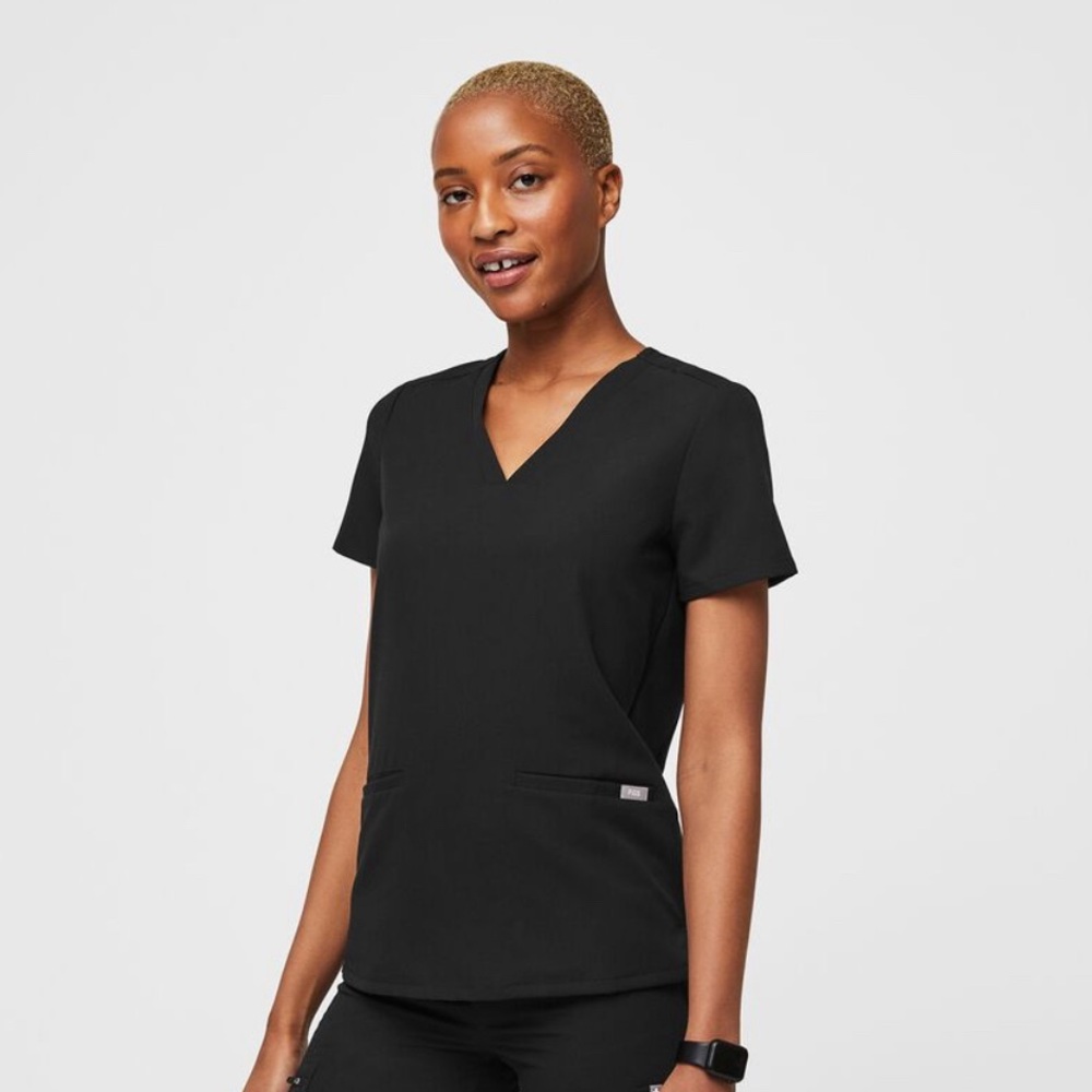 Figs Black Casma 3 pocket Scrub